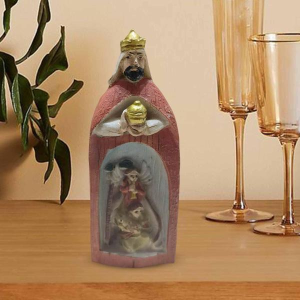 クリスマス キリスト降誕セット キリスト降誕のシーン 彫像 感謝祭 誕生日 勉強用 オレンジ