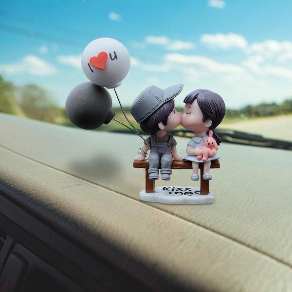 車のダッシュボードの装飾ミニチュアフィギュア像パーティーの女の子のギフトグレーボトム