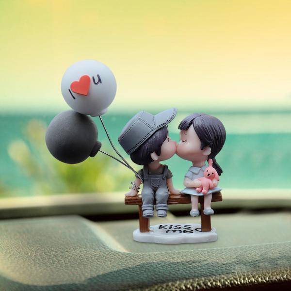 車のダッシュボードの装飾ミニチュアフィギュア像パーティーの女の子のギフトグレーボトム