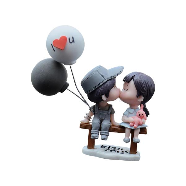 車のダッシュボードの装飾ミニチュアフィギュア像パーティーの女の子のギフトグレーボトム