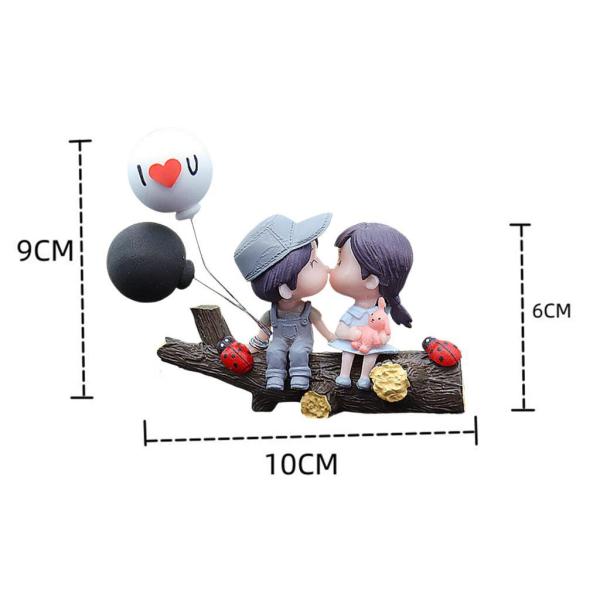 車のダッシュボードの装飾ミニチュアフィギュア像パーティーの女の子のギフトフォークブルーパウダー