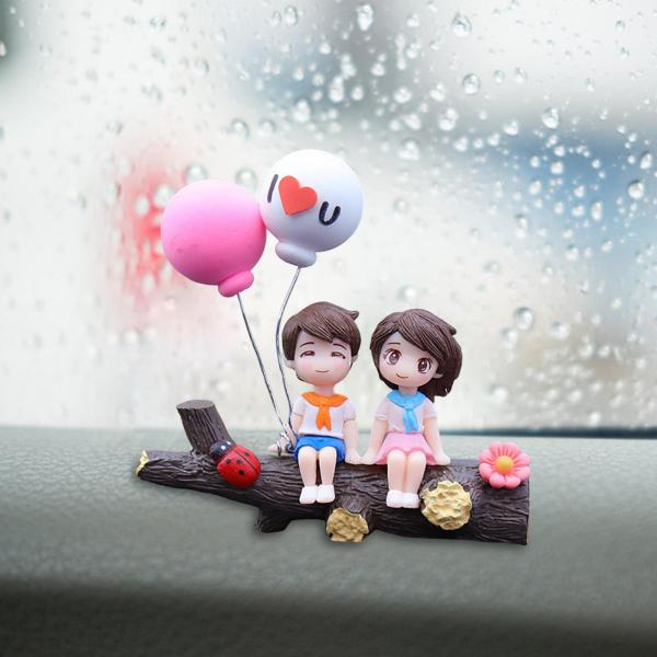 車のダッシュボードの装飾ミニチュアフィギュア像パーティーの女の子のギフトツリーフォークかわいい