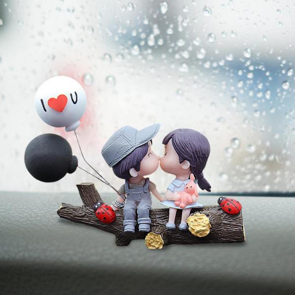 車のダッシュボードの装飾ミニチュアフィギュア像パーティーの女の子のギフトツリーフォークかわいい