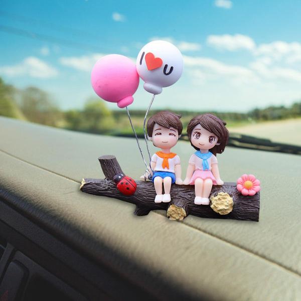車のダッシュボードの装飾ミニチュアフィギュア像パーティーの女の子のギフトツリーフォークかわいい
