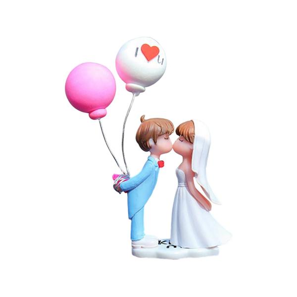 樹脂素敵なカップルの車の装飾寝室の車の男の子女の子の誕生日プレゼントブルーピンク