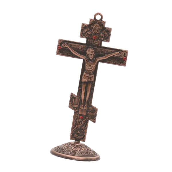 十字架壁十字架アンティークメタル十字架飾りテーブルオフィス棚レトロスタイルレッド