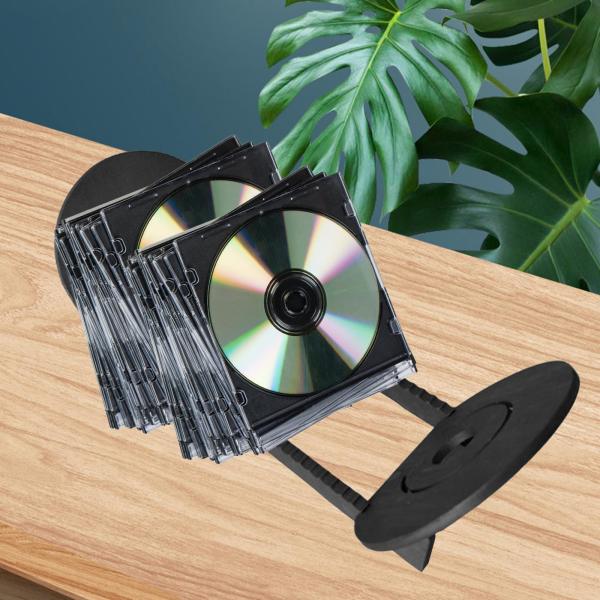 ビニールレコード収納ホルダースタンドラック木製CDディスプレイスタンド、積み重ね可能なCDホルダーポータブルカウンタートップデスクトップマガ｜stk-shop｜03