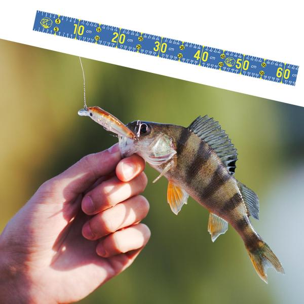 魚測定ツール 51.18 インチ 折りたたみ式釣り定規 ボート ヨット カヤック 湖用 ブルー