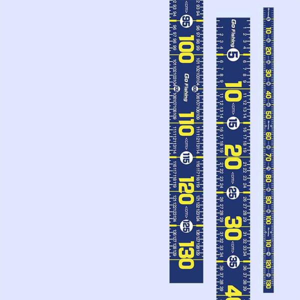 魚測定ツール 51.18 インチ 折りたたみ式釣り定規 ボート ヨット カヤック用 ダークブルー