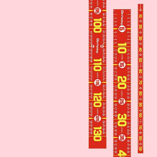 魚測定ツール 51.18 インチ 折りたたみ式釣り定規 ボート ヨット カヤック用 レッド B