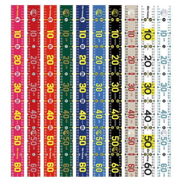 魚測定ツール 51.18 インチ 折りたたみ式釣り定規 ボート ヨット カヤック用 レッド B