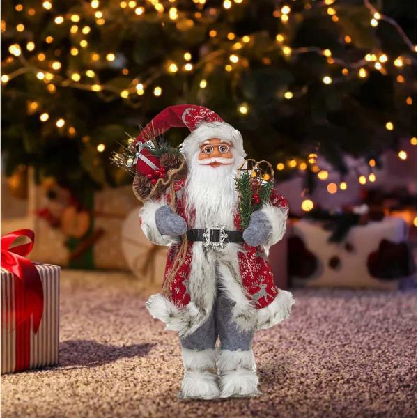 サンタクロースの置物、卓上クリスマス装飾装飾品、感謝祭用の装飾的なサンタ人形立ちサンタクロースフィギュア、｜stk-shop｜03
