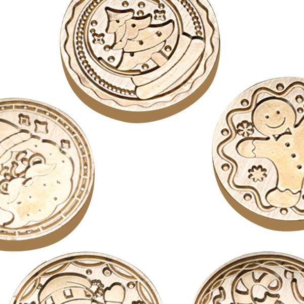 クリスマス シール スタンプ 5 個セット 25mm パーティー クリスマス ギフト グリーティングカード サンタクロース用