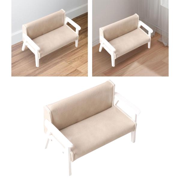 ドールハウス ミニソファ ドールハウス装飾 ジオラマ DIY プロジェクト用 ドールハウス ライトグレー ビッグ