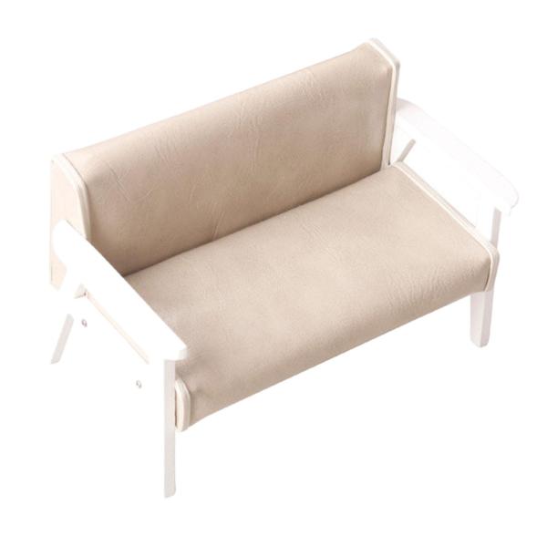 ドールハウス ミニソファ ドールハウス装飾 ジオラマ DIY プロジェクト用 ドールハウス ライトグレー ビッグ