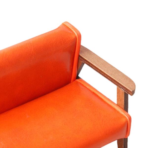 ドールハウス ミニソファ ドールハウス装飾 ジオラマ DIY プロジェクト用 ドールハウス オレンジ ビッグ