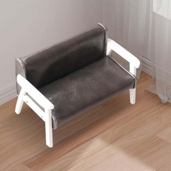 ドールハウス ミニソファ ドールハウス装飾 ジオラマ DIY プロジェクト用 ドールハウス ダークグレー ビッグ