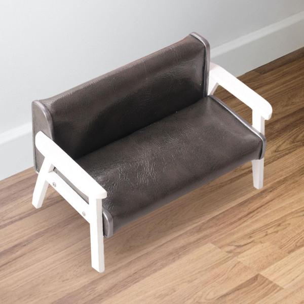 ドールハウス ミニソファ ドールハウス装飾 ジオラマ DIY プロジェクト用 ドールハウス ダークグレー ビッグ