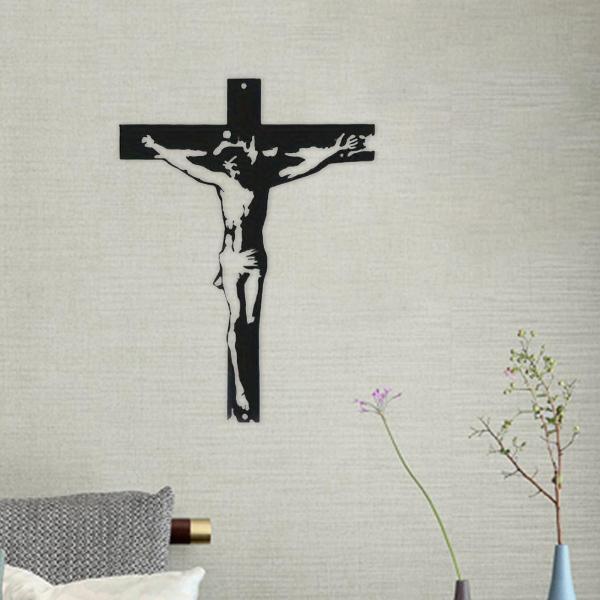 壁掛けアイアンクロス十字架像イエス彫刻壁十字架置物リビングルーム感謝祭寝室クリスチャンギフト｜stk-shop｜03