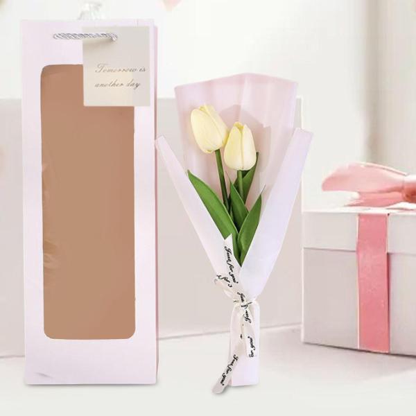 母の日チューリップ造花花束母の日ギフト誕生日ウェディングクリーム