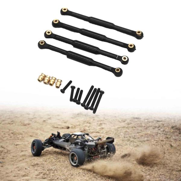 4 個のサーボリンクロッドアクセサリーアームタイロッド Fcx18 1/18 RC カー新しい LC80 ブラック