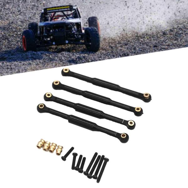 4 個のサーボリンクロッドアクセサリーアームタイロッド Fcx18 1/18 RC カー新しい LC80 ブラック