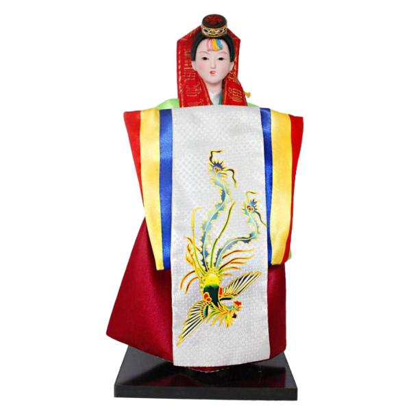 韓服人形 韓国芸者人形 ミニ歌舞伎像 伝統工芸品 アンティーク