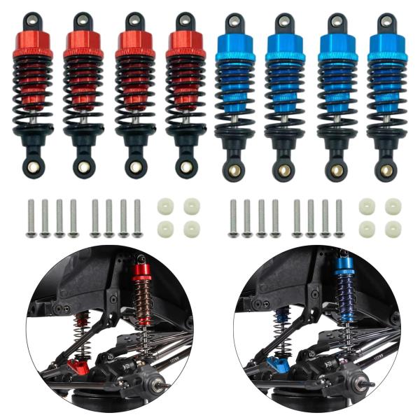 4 個 1:10 スケール RC ショックアブソーバー交換部品 TT02 M05 MF01x レッド用