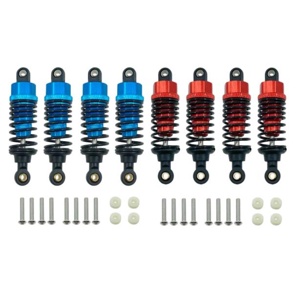 4 個 1:10 スケール RC ショックアブソーバー交換部品 TT02 M05 MF01x レッド用
