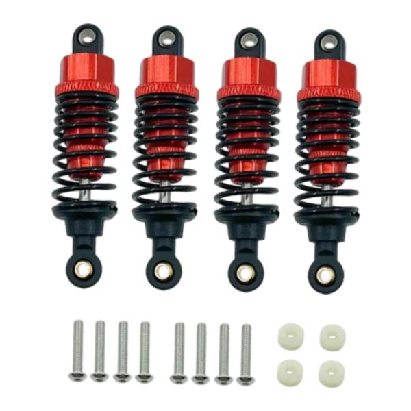 4 個 1:10 スケール RC ショックアブソーバー交換部品 TT02 M05 MF01x レッド用