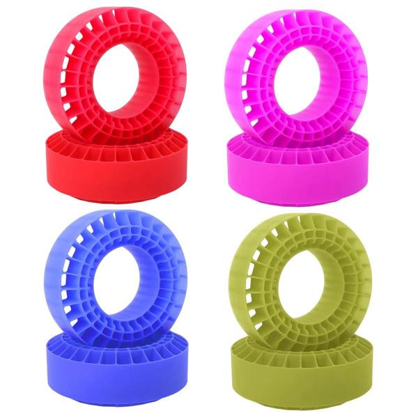 4個入りシリコンゴムインサートフォーム 108x42mm 1:10スケールRCカークローラー用 グリーン