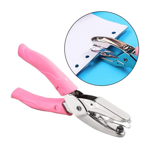 紙穴あけパンチ 金属製ハンドヘルド紙穴あけパンチ タグカード用 ホームオフィス 中丸穴