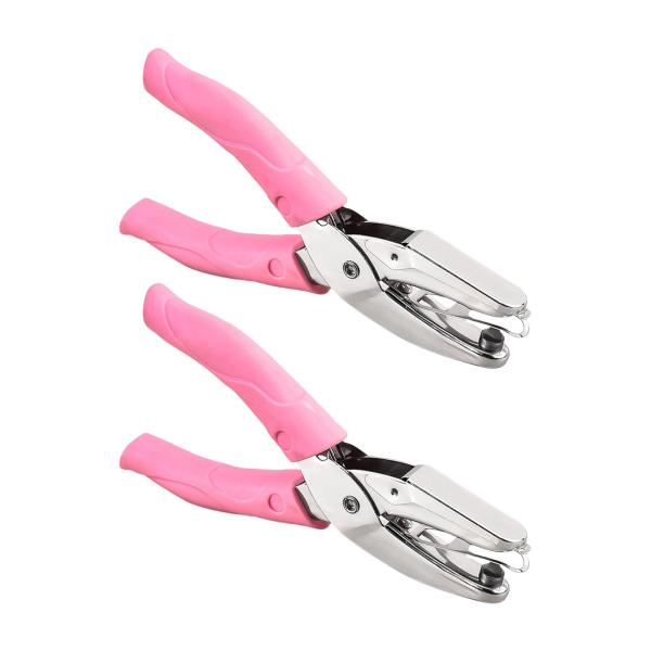 紙穴あけパンチ 金属製ハンドヘルド紙穴あけパンチ タグカード用 ホームオフィス 中丸穴