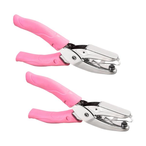 紙穴あけパンチ 金属製ハンドヘルド紙穴あけパンチ タグカード用 ホームオフィス 中丸穴