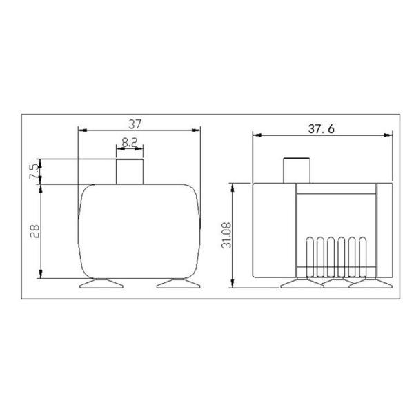 水中ポンプ 静かな噴水ポンプ 水槽用 水耕栽培用 彫像用 ホワイト 12V
