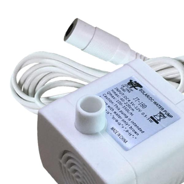 水中ポンプ 静かな噴水ポンプ 水槽用 水耕栽培用 彫像用 ホワイト 12V