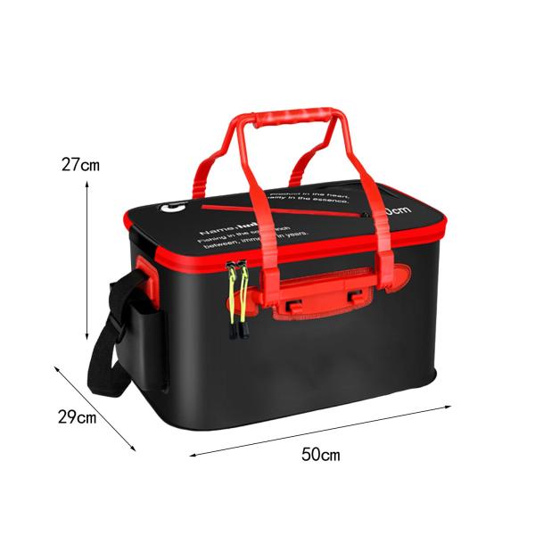 活魚コンテナ 厚手 折りたたみ式 魚バケツ キャンプ ガーデニング 釣り用 ブラック L