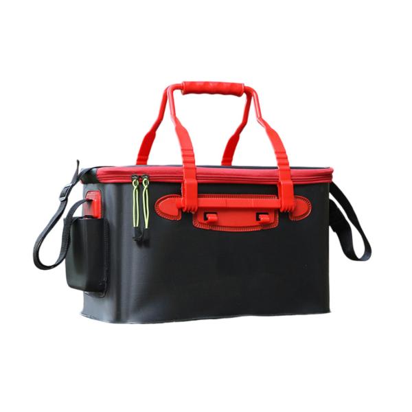 活魚コンテナ 厚手 折りたたみ式 魚バケツ キャンプ ガーデニング 釣り用 ブラック L