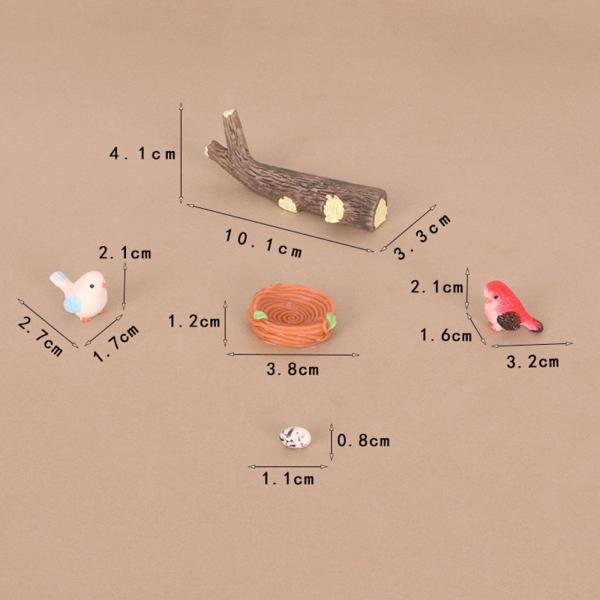 ミニチュア妖精の庭の像 ミニチュア風景飾り かわいい ホームデコレーション 鳥の装飾 ミニチュア鳥の置物