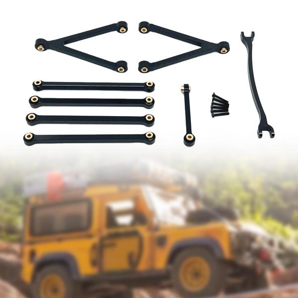 8ピース ハイクリアランス シャーシリンクセット スペアパーツ Fcx24 モデルトラック用 ブラック