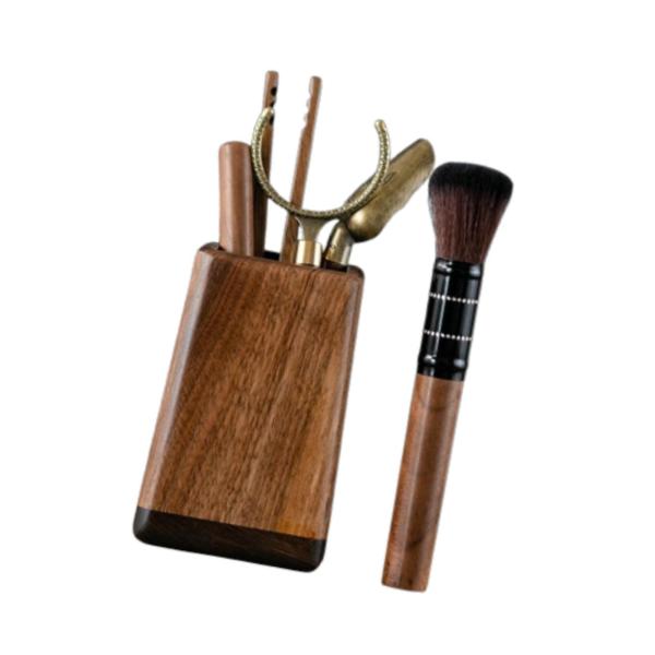 伝統的なカンフーティーセット 茶道 お茶好きの家族へのホリデーギフト ブラウンとブラック