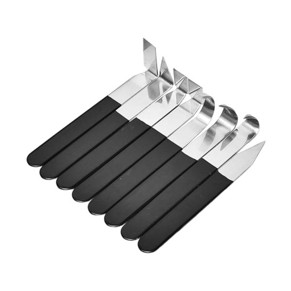 8x クラフト トリミング セラミック ツール セット 手作り陶器彫刻ツール 陶器彫刻ツール 木目調 DIY クラフト 初心者用