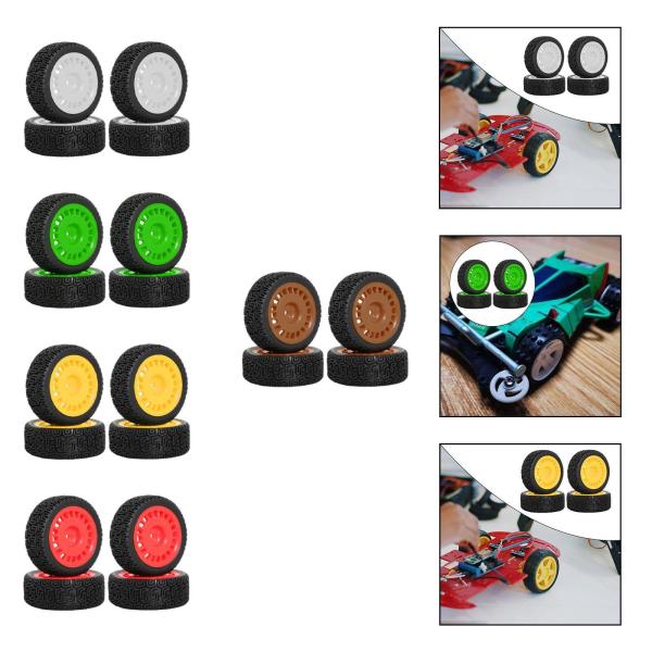 4個 1/10 RCラリータイヤ XV02 アップグレードパーツ 頑丈なアクセサリー ホワイト