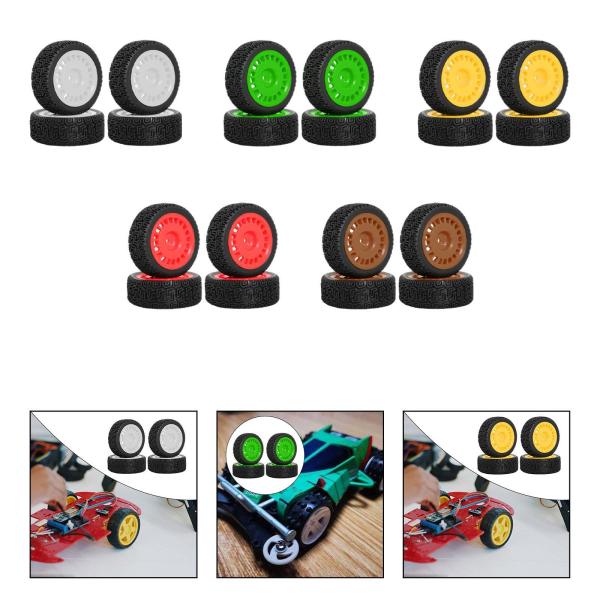 4個 1/10 RCラリータイヤ XV02 アップグレードパーツ 頑丈なアクセサリー ホワイト