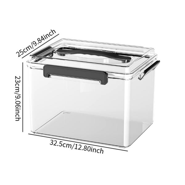 カメラ保護ケース ハンドル付き 透明防水ドライボックス キャンプ用具 化粧品 一眼レフカメラ ペン用 頑丈な容器