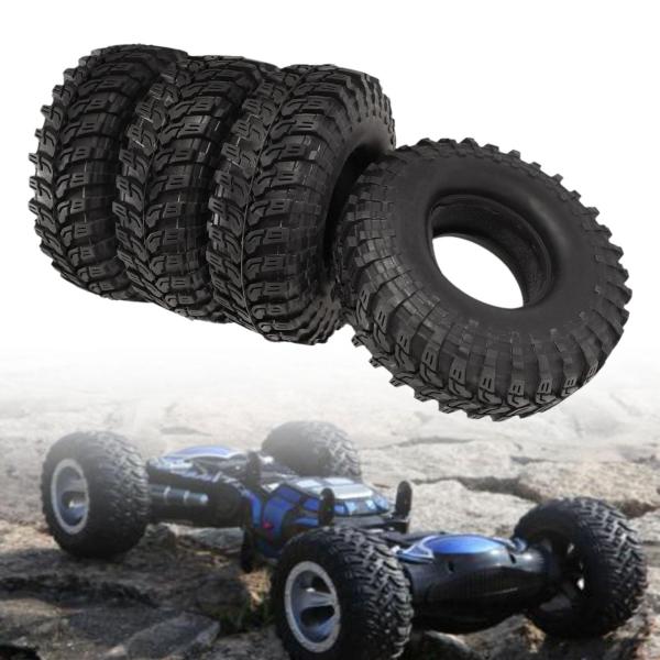 RCカータイヤ 1:10スケール アップグレード交換用トラック車両 DIYアクセサリー ホイールタイヤ 4個