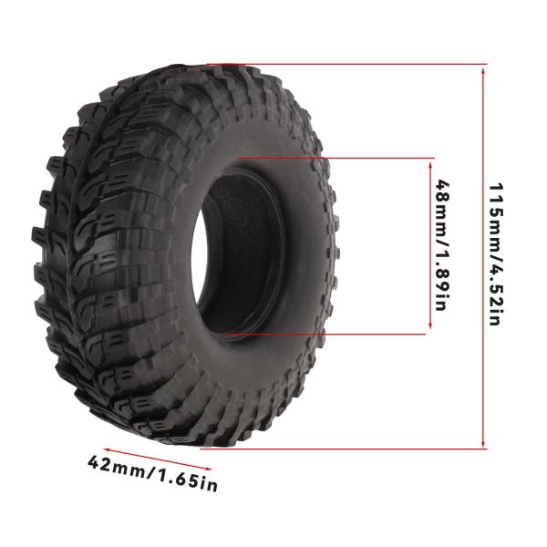 RCカータイヤ 1:10スケール アップグレード交換用トラック車両 DIYアクセサリー ホイールタイヤ 4個