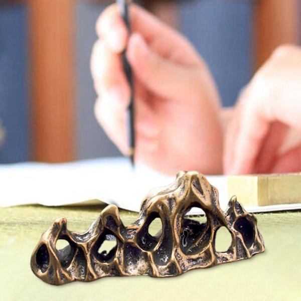 山の彫像ペン置き場 多目的クラフトデスク スタイリッシュな収納スタンド ミニチュア置物 ティーペット 家庭用本棚 リビングルーム用
