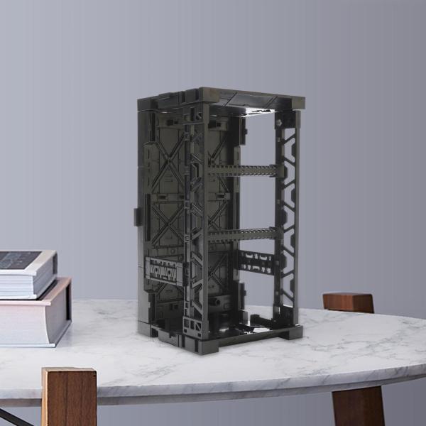アニメモデルディスプレイ収納ケース 連結ディスプレイベースアクセサリー コレクター向け ブラック 多機能 2.1x3.5x7.4インチ