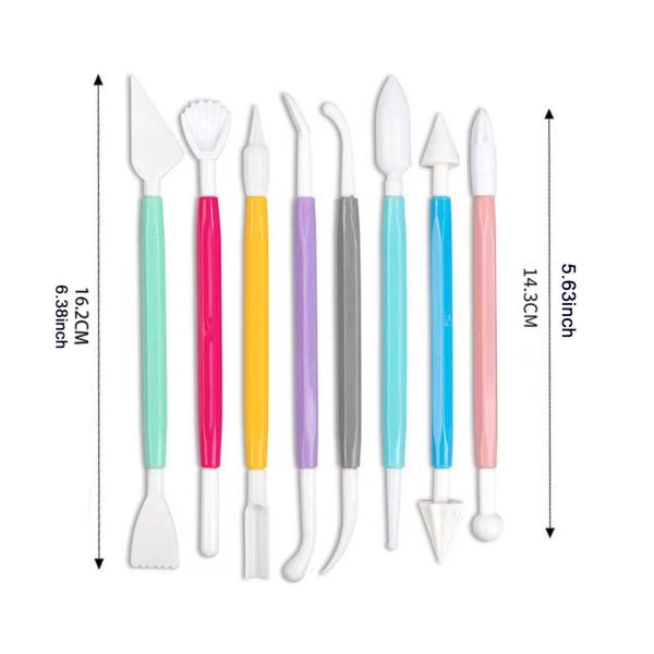 15 個入り 陶芸ツール、ポリマー粘土アートツールセット DIY クラフト セラミック用品 彫刻 成形 モデリング エンボス加工 ポリマー